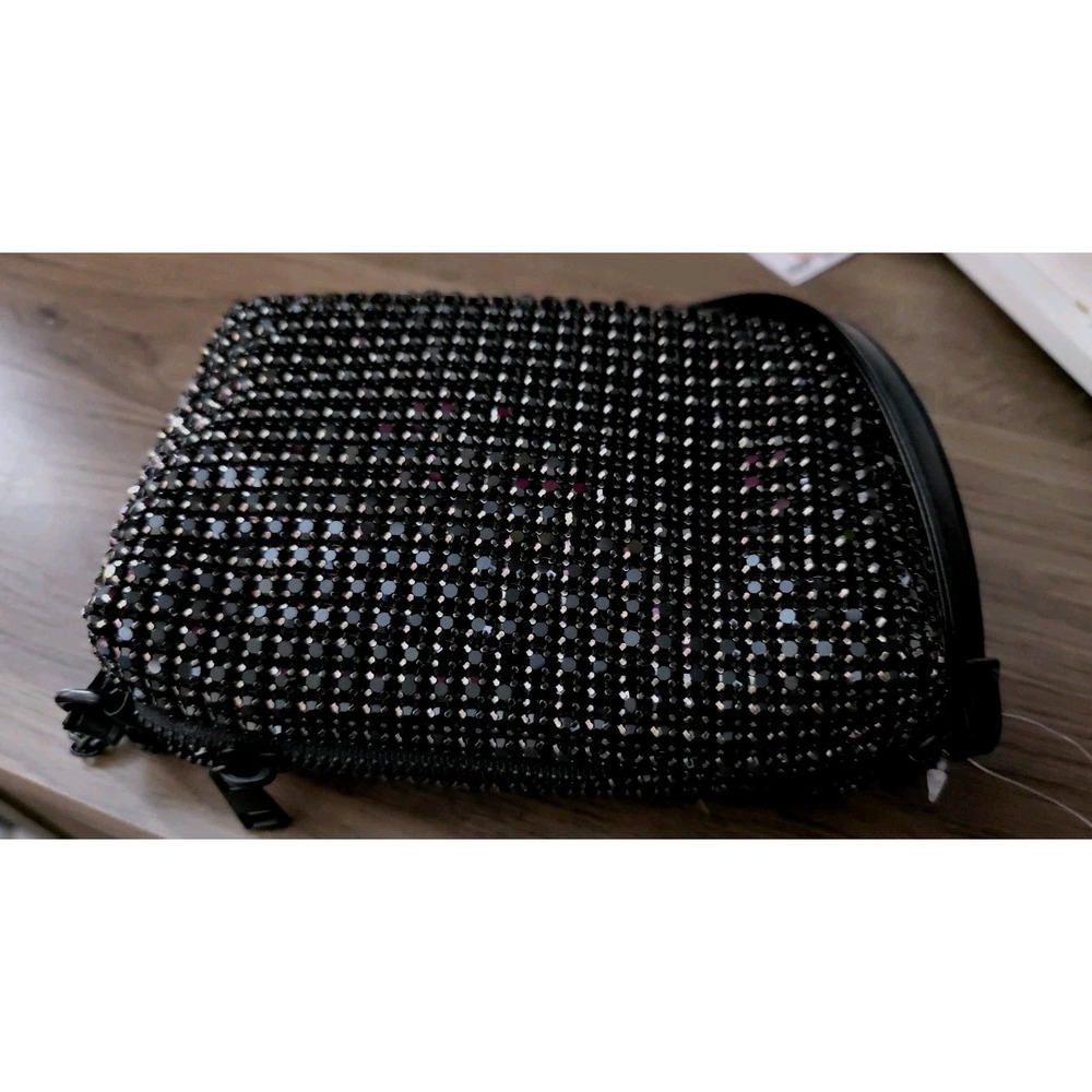 Women Small Rhinestone Pouch Bling Crossbody Bag Crystal Clutch Handbag. New